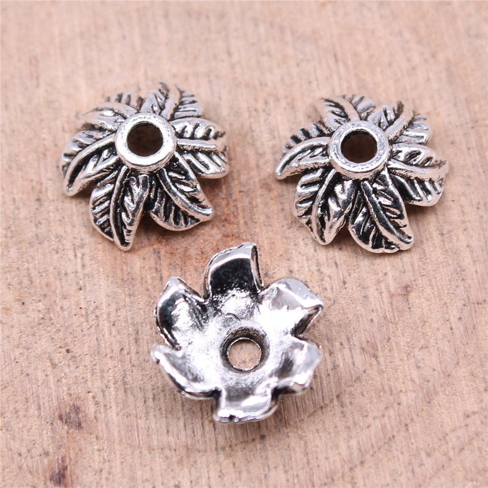 Alloy Leaf Bead Caps 11mm Antique Silver 60pcs 2