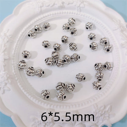 Alloy Lantern Spacer Beads 6mm Tibetan Style 100pcs 3