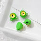 Cat Eye and One-Eyed Beast Metal Beads 10mm Baking Painted 10pcs 17