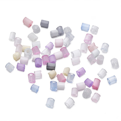 Imitation Opal Seed Bugle Glass Beads 2mm Soft Pastel Glow 5000pcs
