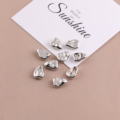 Silver Tone Irregular Shape CCB Plastic Beads 200pcs 8