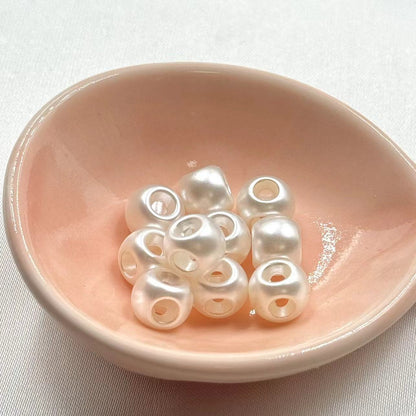 Colored Four-Hole Acrylic Beads Large Hole Chunky Mixed Finishes 100pcs 30