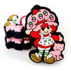 Silicone Focal Beads Strawberry Catwoman Holding Pink Cat 20pcs 3