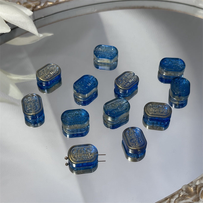 Czech Glass Beads Oval 13x18mm Soft Pastel Iridescent 100pcs 14