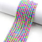 Flat Disc Clay Beads 6mm Colorful Matte Polymer 10strands 13