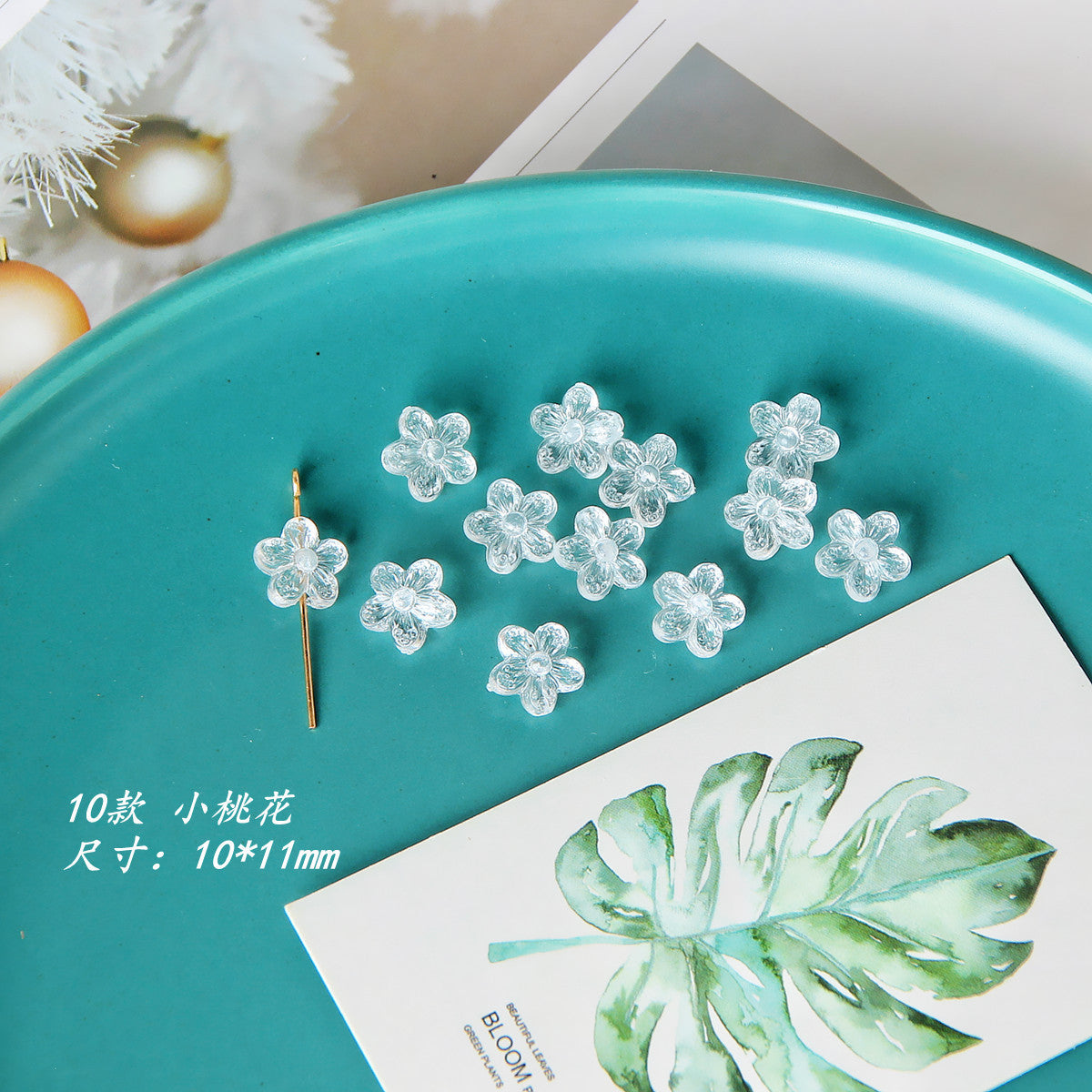 Transparent Butterfly Flower Star Acrylic Beads Single Piece Summer Series 15