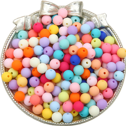 Opaque Acrylic Beads 8mm Pastel Matte Colors 60pcs 12