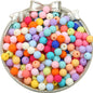 Opaque Acrylic Beads 8mm Pastel Matte Colors 60pcs 12