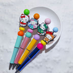 Silicone Focal Beads Kitty Cat Faces Colorful Expressions 20pcs 4