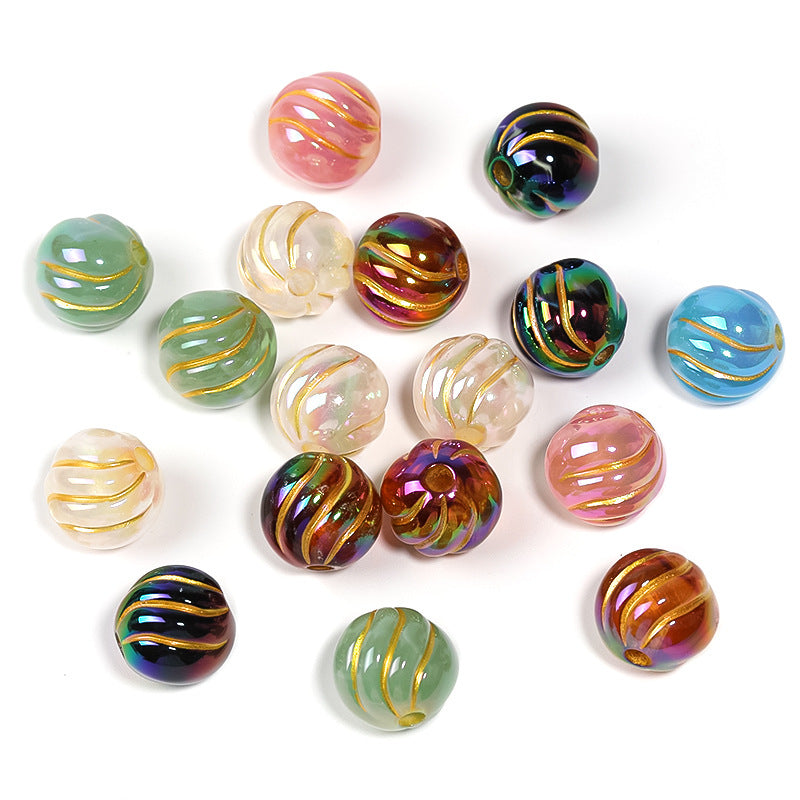 Gilded Star and Twisted Acrylic Beads 16mm Mixed Colors 50pcs 5