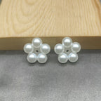 Flat Snowflake Acrylic Beads 15-25mm Pearly White ABS Plastic 100pcs 6