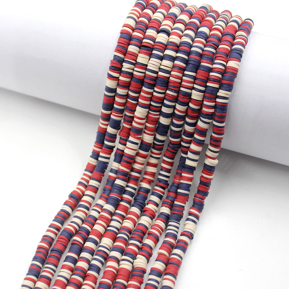 Flat Disc Clay Beads 6mm Colorful Matte Polymer 10strands 32