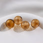 Swirl Pattern Blown Glass Beads 10-16mm Colorful Translucent 4pcs 11