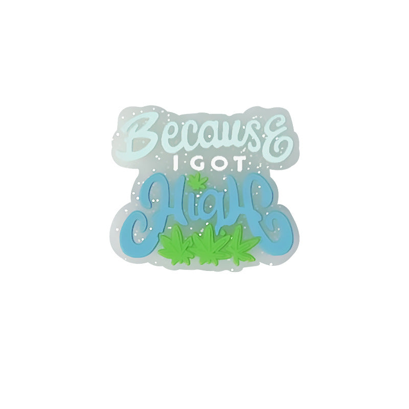 Silicone Focal Beads Phrase Glow In The Dark Vibrant Phrases 20pcs 6