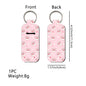 Paw Print Chapstick Holder Neoprene Functional Keychain 3pcs 8