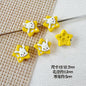 Star Shaped Metal Beads Adorable Painted Animals Glossy Alloy 10pcs 6