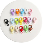 Zinc Alloy Heart Buckle Keychain Clasps 26mm Colorful 20pcs 5