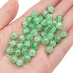 Crackle Round Glass Beads 10mm Assorted Colors 40pcs 17