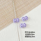 Heart and Rabbit Metal Beads Polka Dot Painted Alloy 10pcs 17