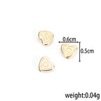 Multi-Circle Heart Acrylic Beads 5x6mm KC Gold CCB Plastic 200pcs 3