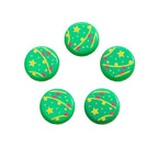 Baking Painted Flat Acrylic Beads 18mm Christmas Series 10pcs 5