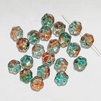 Vintage Cat Claw Glass Beads 15mm Glossy Translucent Colors 50pcs 6