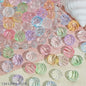 Swirl Striped Round Glass Beads 13mm Pastel Mixed Colors 50pcs 15