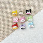 Painted Metal Beads 16mm Enamel Baking Phone & Yogurt Box 10pcs 2