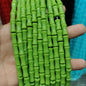 Transparent Bamboo Shape Glass Beads 6x12mm Glossy Finish 5 Strands 11