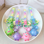 Cute PVC Monster Keychain Colorful Glossy Finish Fun Design 4