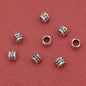 Tibetan Tube Metal Beads 7mm Hollow Patterned Alloy 100pcs 3