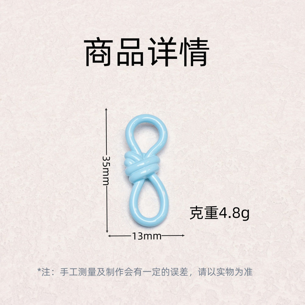Alloy Knot Shaped Connectors 35mm Mixed Colors 10pcs 2