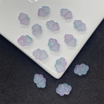 Czech Glass Beads Auspicious Clouds 9 13mm Pastel Translucent 100pcs 15