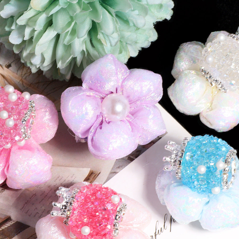 Bubble Flower Acrylic Beads 32mm Sugar Style 5pcs 3