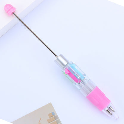Beadable Pen Four-Color Transparent Barrel Bullet Tip 0.7 12