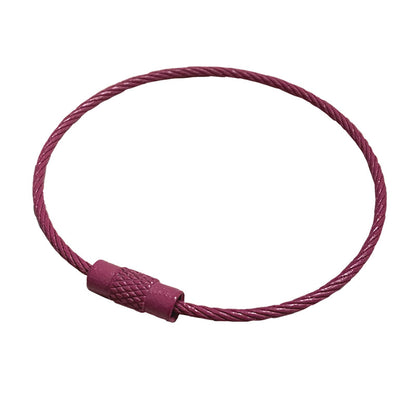Spray Painted Steel Cable Keyrings Colorful Flexible Durable 20pcs 14