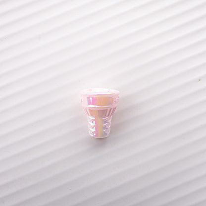 Painted Cone Acrylic Beads 20mm Solid Creamy Colors 5pcs 7