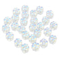 Color Transparent Clover Glass Beads 10mm Assorted Colors 50pcs 6