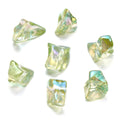 Transparent Irregular Gravel Acrylic Beads 11-22mm UV Plating 4pcs 6