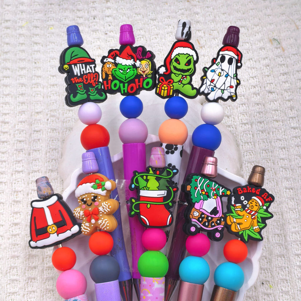 Silicone Focal Beads Christmas Series Assorted Holiday Designs 20pcs 3
