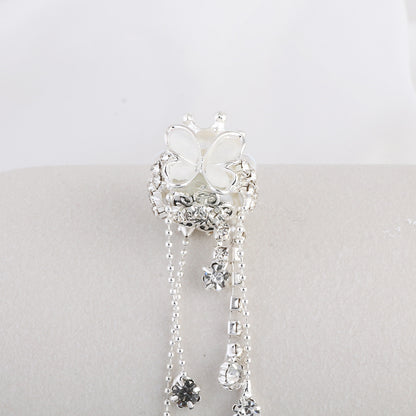 Tassel Crown Butterfly Metal Beads 24mm Silver Tone Alloy 6pcs 4