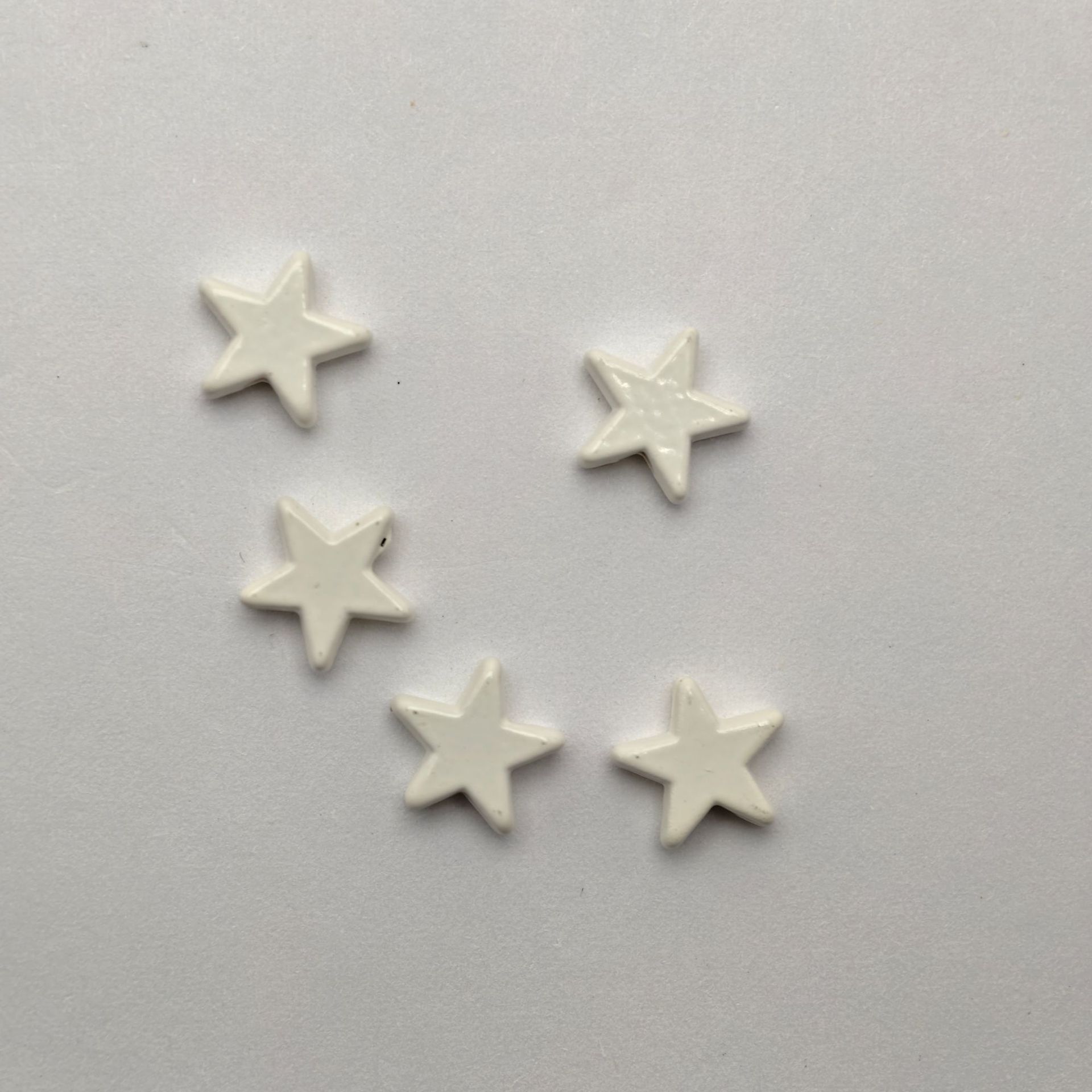Star Metal Beads 10mm Smooth Painted Pastel Colors 20pcs 10