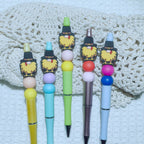 Silicone Focal Beads Chick Wearing Pilgrim Hat 20pcs 4