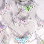 Butterfly Rhinestone Beads Alloy Sparkling Wings 2pcs 4