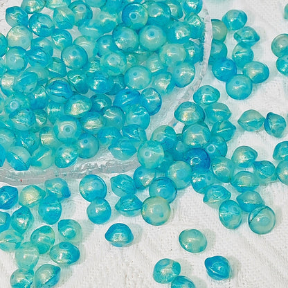 Glass Flying Saucer Spacer Beads 10mm Antique Finish 100pcs 8