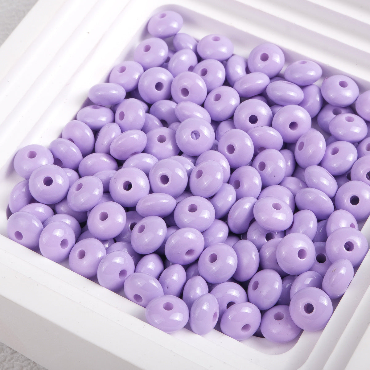 Acrylic Donut Spacer Beads 8mm Baking Colored Painted 100pcs 4
