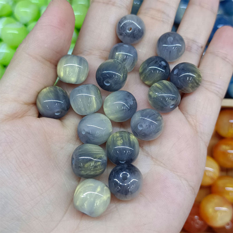 Imitation Opal Gradient Chunky Resin Beads 12mm Orange 40pcs 7
