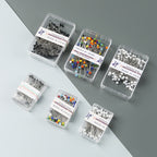 Positioning Sewing Needles Stainless Steel Colorful Glass Heads 6 Boxes