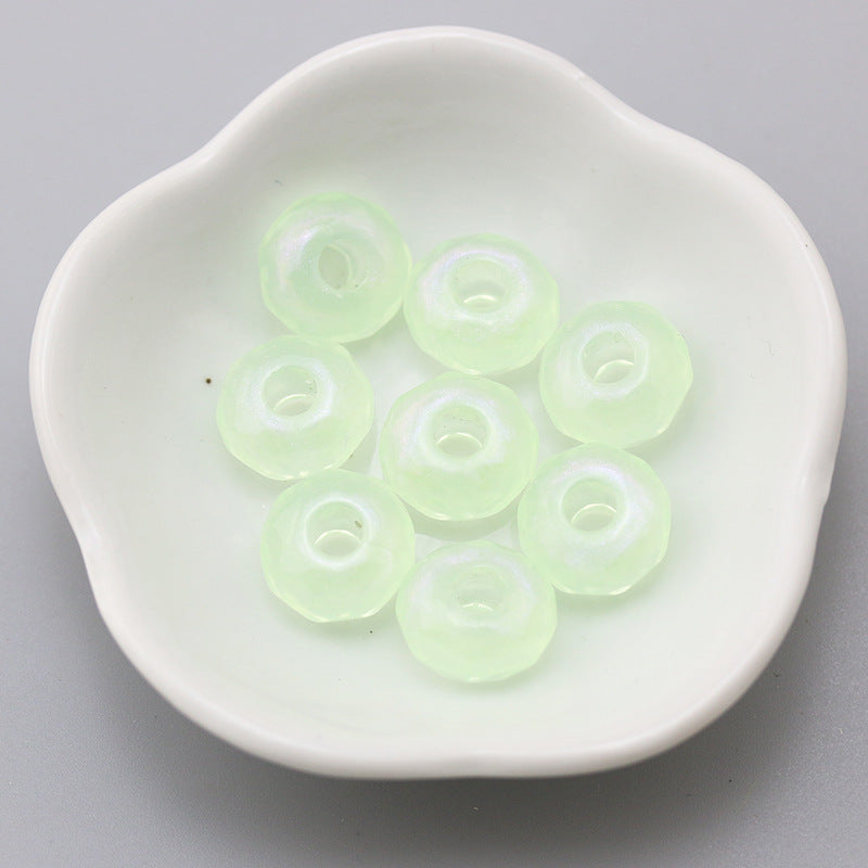 Acrylic Faceted Spacer Beads 15mm Large Hole 40pcs 22