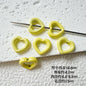 Heart Circle Floral Metal Beads Painted Solid Color Bulk 20pcs 28